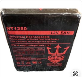 Neptune Power NT1250 12V 5AH Replaces UltraTech SLA Alarm Battery