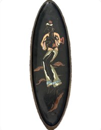 Burnished Black Wall Plaque Made In Israel By A.N. Oppenheim 