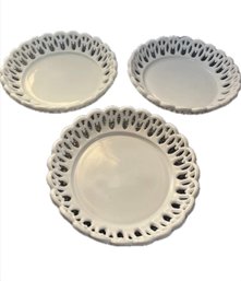 Milk Glass Lace Edge Border Bowl Set Of 3 