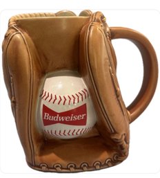 Baseball Mitt Stein By Budweiser Beer '1995'