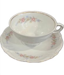 Winterling Mayerling By Schwarzenbach, Cup & Saucer Scalloped Floral 