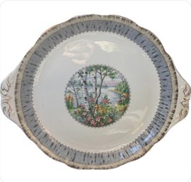 Royal Albert Silver Birch  Bone China Cake Serving Plate