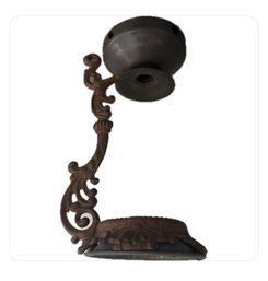 Antique Cresolene Kerosene Oil Lamp Metal Frame