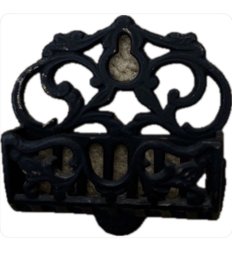 Vintage Decorative Antique Cast Iron Match Holder