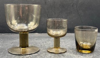 Smoked Glassware Set - 3 Sizes - 30 Pieces Total