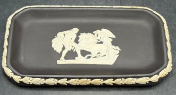 Wedgwood Black Jasperware Trinket Dish - Made In England