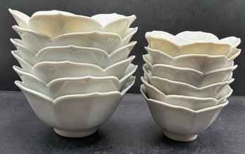 Porcelain Bowl Set - 2 Sizes - 12 Total