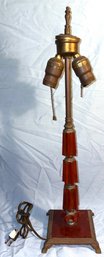 Vintage Bakelite Table Lamp With Bronze Base - Missing Shade