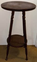 Vintage Wooden Pedestal Table