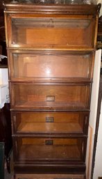 Globe Wernicke Co. Wooden 5-piece Sectional Barrister Bookcase
