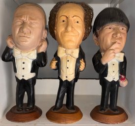 1980 Esco Chalkware Norman Mauer Statues - 3 Stooges -