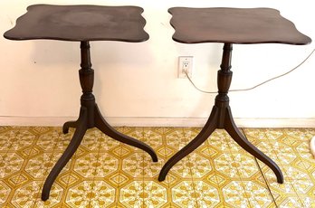 Kittinger Colonial Mahogany Tilt-top Tables - 2 Total