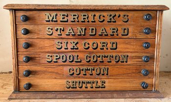 Vintage Solid Wood 6-drawer Sewing Storage Box