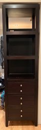 Wooden Storage Shelf With Drawers - 2 Total