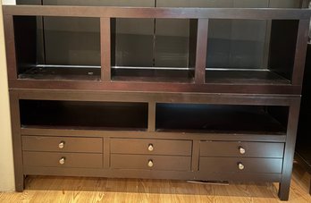 Wooden TV Console With Storage - 1 Piece