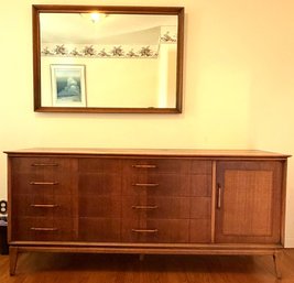 Century Furniture MCM Wooden 12-Drawer Dresser With Mirror Included