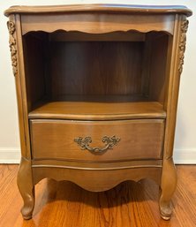 French Provincial Style Solid Wood Nightstand With Drawer
