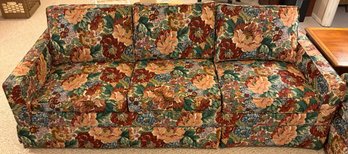 Floral Upholstered Sleeper Sofa