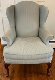 Custom Upholstered Wingback Wooden Arm Chair