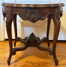 Antique Johnson Handley Co. Louis XV Style Round Wooden Table