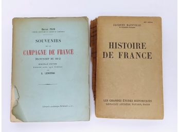 Bainville, Jacques. Histoire De France And Fain, Baron. Souvenirs De La Campagne De France. (2)
