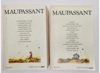 Maupassant. Robert Laffont. Bouquins. 2 Paperback Books.