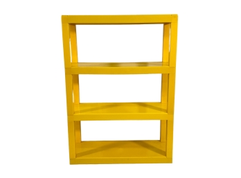 Vintage Yellow Seventies Plastic Four Tier  Shelf 2