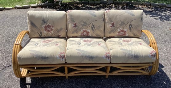 Frankl Style Rattan Pretzel Sofa