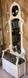 Vintage Hall Tree With Seat