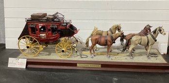 Franklin Mint 1:16 Scale Die-Cast Wells Fargo & Co. Overland Stagecoach