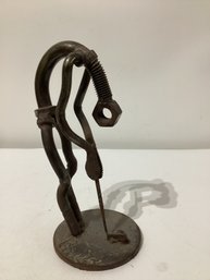 Russo Mixed Metal Welded Golf Sculpture Brutalist Design