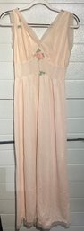 Vintage Nylon/chiffon Maxi Nightgown  No Tag For Size
