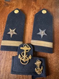 Vintage United States Navy (USN) Officer Shoulder Boards And Insignia