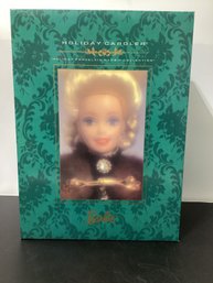 1996 Holiday Caroler Barbie Doll From The Holiday Porcelain Barbie Collection By Mattel.