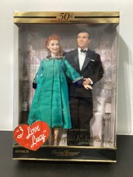 I Love Lucy 50th Anniversary Edition Episode 50 Lucy & Ricky Ricardo Doll Set By Mattel, Released In 2000
