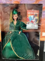 Hollywood Legends Collection Barbie Doll  Scarlett O'Hara In Her Iconic Green Drapery Dress From The Movie G