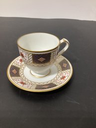 Vintage Crown Derby 'Derby Border' Tea Cups