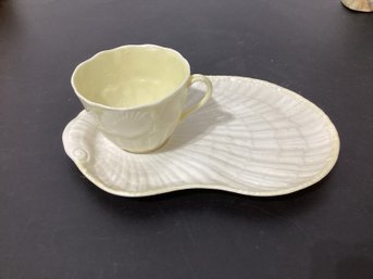 Belleek Limpet Teacup And Saucer