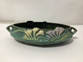 Vintage Roseville Freesia Green Console Bowl