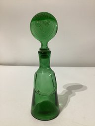 Kosta Boda Erik Hoglund People Green Glass Decanter