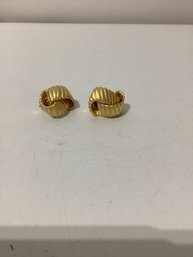 Gold Tone Clip On Earrings