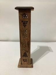 Carved Wooden Incense Tower