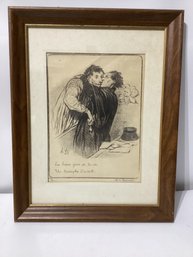 After Honore Daumier L/E Lithograph Un Triomphe D' Avocat