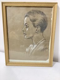 Pastel And Pen Drawing  Signed Hugh Walter