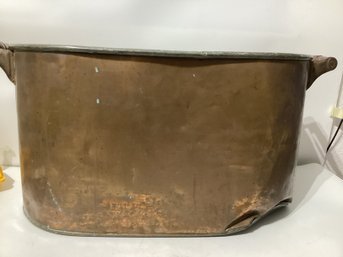Antique Copper Boiler, Also Known As A Wash Tub
