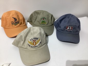 U.S. Open Golf Tournament Hats Various Years 2010, 2012, 2013 & 2015