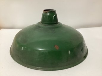 Vintage Green Porcelain Enamel Industrial Light Shade