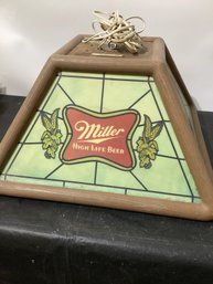 1980s Miller High Life Beer Girl In Moon Hanging Light