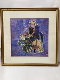 Zheng Changfu Monogrammed Gouache Zhong Kui,  Monogram Signed Lower Right