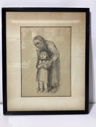 After Kathe Kollwitz Lithograph Mother & Daughter, C.1900s